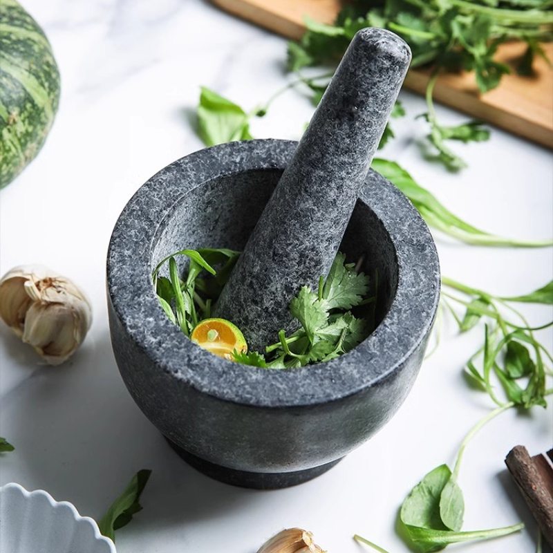 Mortar Pestle Granite - Juego de mortero y maja, cuenco