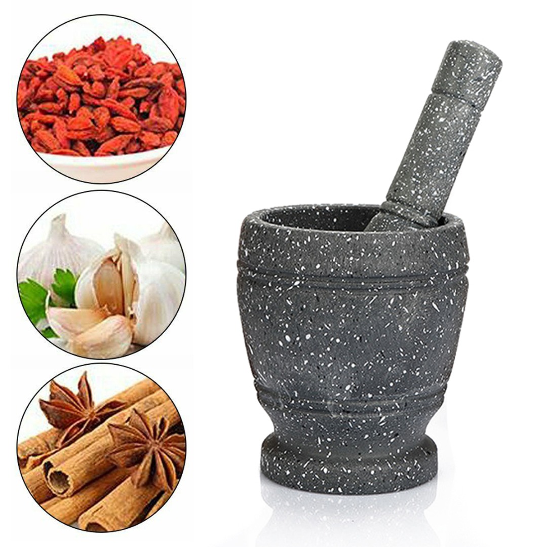 Mortar Pestle Granite - Juego de mortero y Maja de