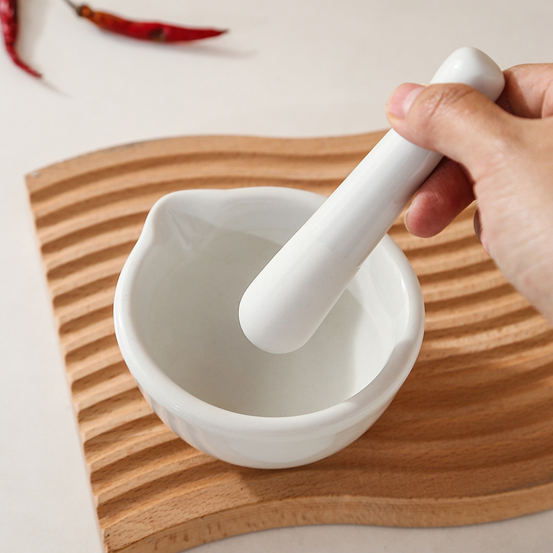 Mortar Pestle Granite - Mini molinillo de cerámica para especias,