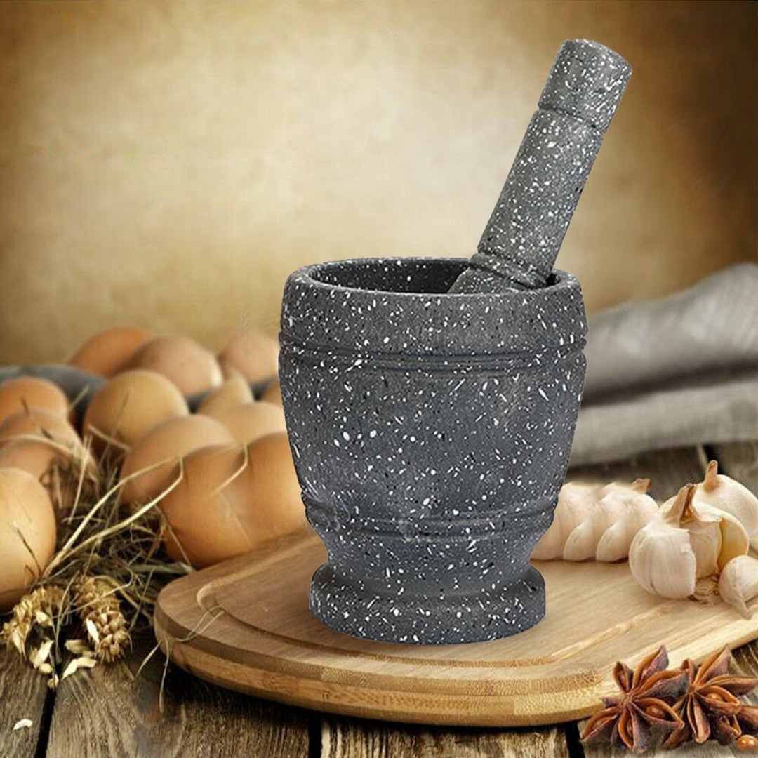 Juego de mortero y Maja de gra - Mortar Pestle Granite reseña y precio