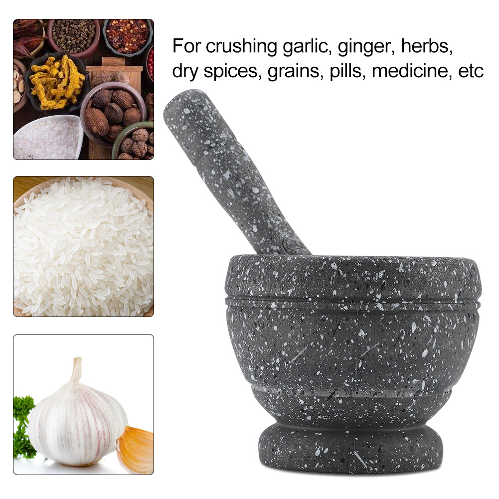 Juego de mortero de plástico M - Mortar Pestle Granite reseña y precio