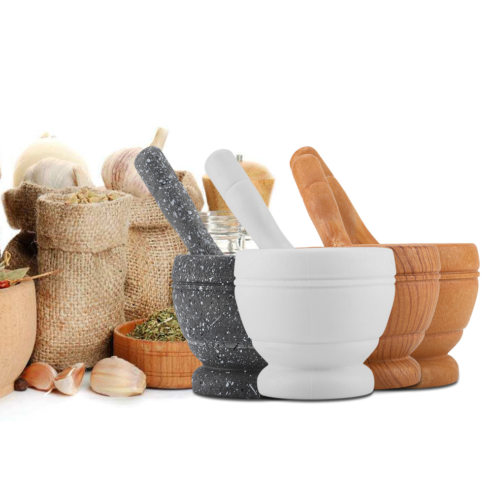 Juego de mortero de plástico M - Mortar Pestle Granite reseña y precio