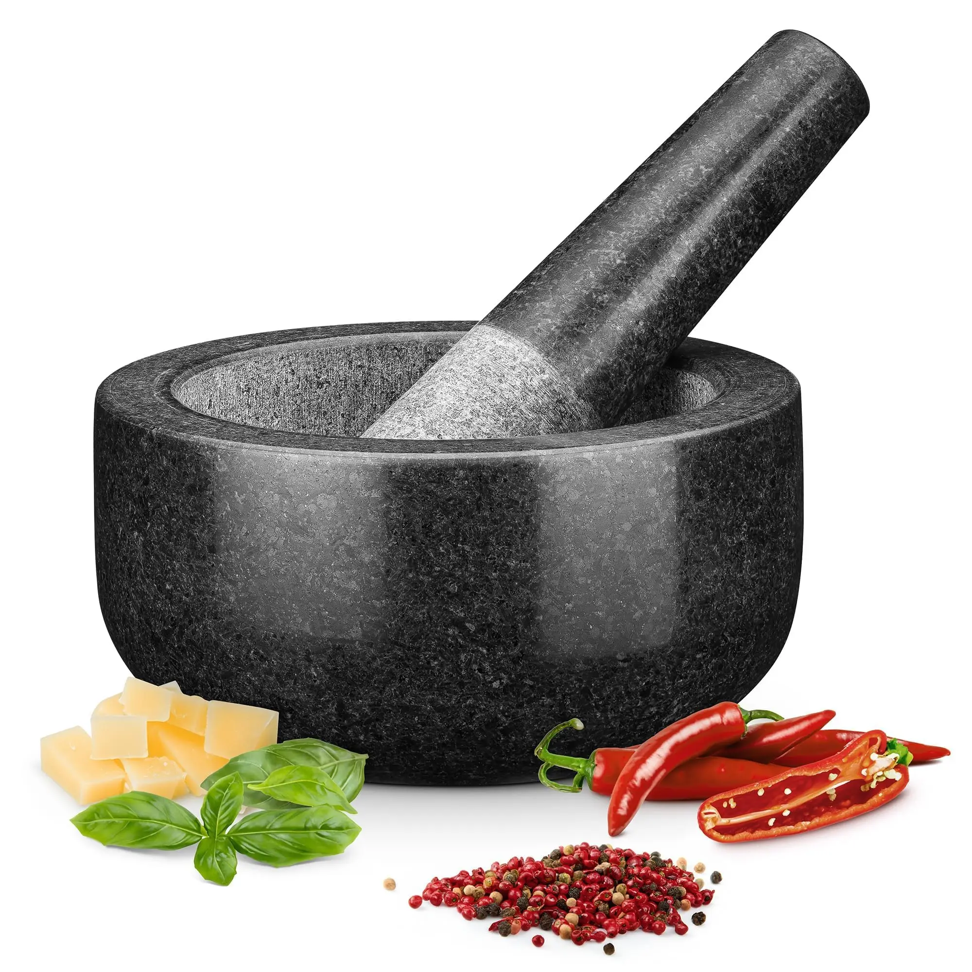 Juego de Mortero y Maja de Pie - Mortar Pestle Granite reseña y precio
