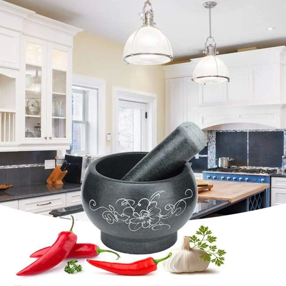 D16CMxH10CM Juego de mortero y - Mortar Pestle Granite reseña y precio